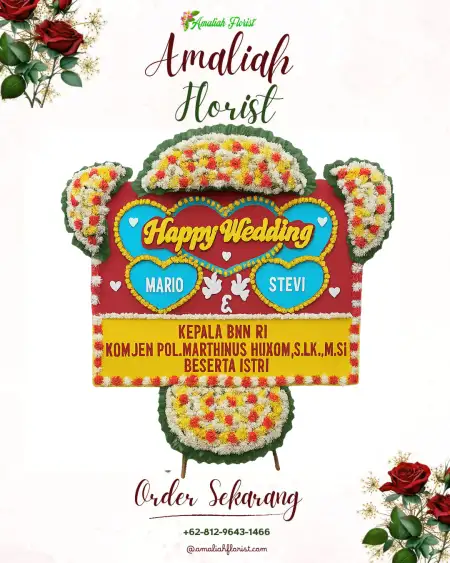 Papan Bunga Pernikahan Kona